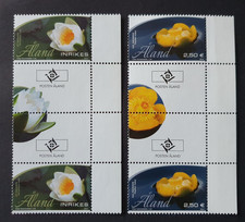 2013 ALAND FINLAND SUOMI GUTTERPAIR FLOWERS FLORA VF MNH