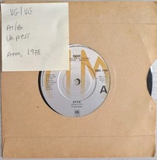 Styx Babe / I’m Ok Vinyl Record 7" VG/VG AMS 7489 1979