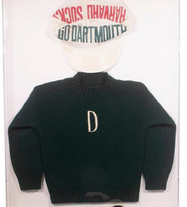 Juniors Dartmouth Sweater and "Harvard Sucks" Hat Framed Sports Football Vintage