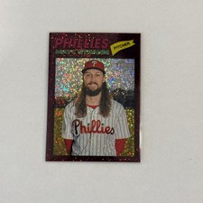 2026 Topps Heritage Burgundy Sparkle Matt Strahm Philadelphia Phillies #193