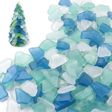 Jetec Sea Glass Pieces for Crafts, 11 Ounce Pack of 1 , Blue, White, Green