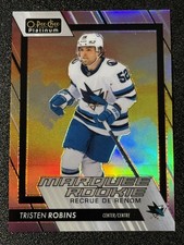 2023-24 O-Pee-Chee Platinum #226 Tristen Robins Sunset Marquee Rookie RC Sharks