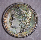 1881-S Morgan Silver Dollar, Toning