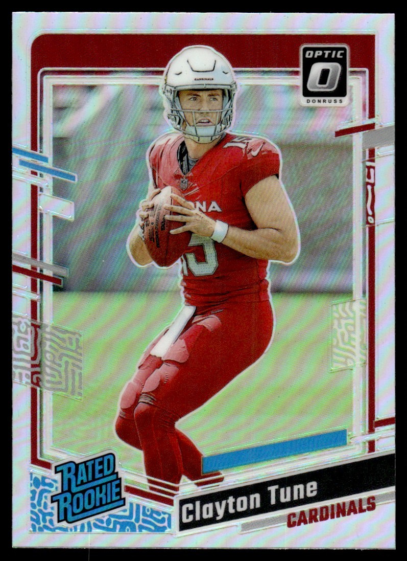 Clayton Tune Rated Rookie Holo Prizm #202 2023 Donruss Optic Arizona Cardinals