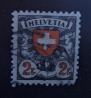 Early - Switzerland - 1924 - 2 Fr. - Helvetia - used