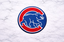 CHICAGO CUBS MLB EMBROIDERED IRON/SEW ON PATCH 3" ROUND FREE SHIPPING