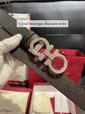 Ferragamo Reversible Black /Brown Belt length120 cm Silver Gancini buckle