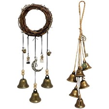 Witch Bells for Door Knob Protection Brass Bell Hanging Witchcraft