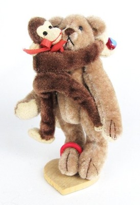 Little Gem Teddy Bear Banana & Chip Miniature 3'' Bear with Monkey