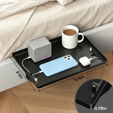 Bedside Shelf, Bed Shelf, Clip on Floating Desk Tray, Dorm Room Organizer