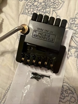 Original Vintage USA Steinberger Guitar S-Trem Tremolo Bridge 1980s Black