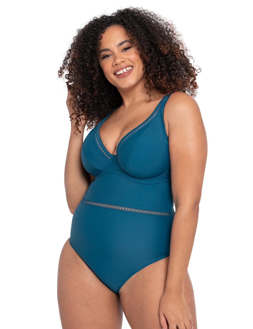 34D Curvy Kate First Class Swimsuit Plunge Wired Multiway Swimwear CS020605