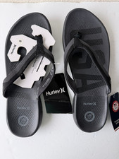 Hurley Phantom Free 2012 Olympic USA Flip Flops Black Women US 7