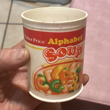Fisher-Price Alphabet Soup Play Can Container Toy Cup Alphabet Soup Character