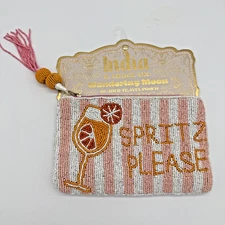  Handmade in India Wandering Moon Spritz Please Beaded Travel Pouch Viral TikTok