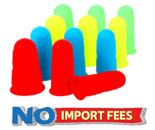 12 PCS Silicone Finger Protectors Covers, 3 Sizes Rubber Finger Tips Office Thum