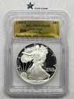 1988 S Proof Silver Eagle ICG PR70DCAM Austin Hutto Signed 1 of 99 Gold Label