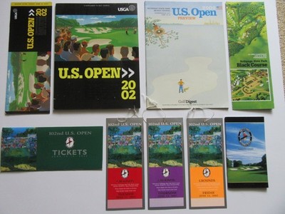 2002 102nd USGA OpenJournal,Preview,2 Pairing Guides,3 Tickets & 1 Yardage Guide