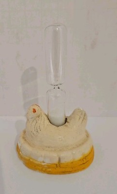 Antique chicken on the nest kitchen timer 1930's figural Read Description 