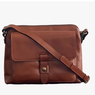 sta patricia ブラウンレザーバッグ　muse購入 NWT Patricia Nash Carmeline Leather Crossbody Organizer Heritage