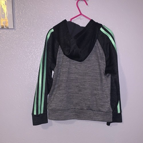 Adidas Boy's 5 Full Zip Hoodie 3-Stripes Regular Fit - Picture 4 of 6