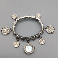 Anne Klein Watch Women 20mm Silver Tone Bling...