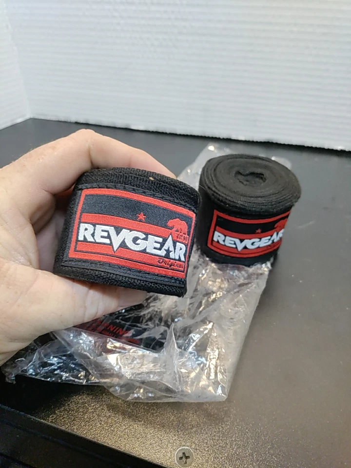 NEW Revgear Boxing 2" Width Elastic Handwraps 180" Length BLACK - Image 3 of 4