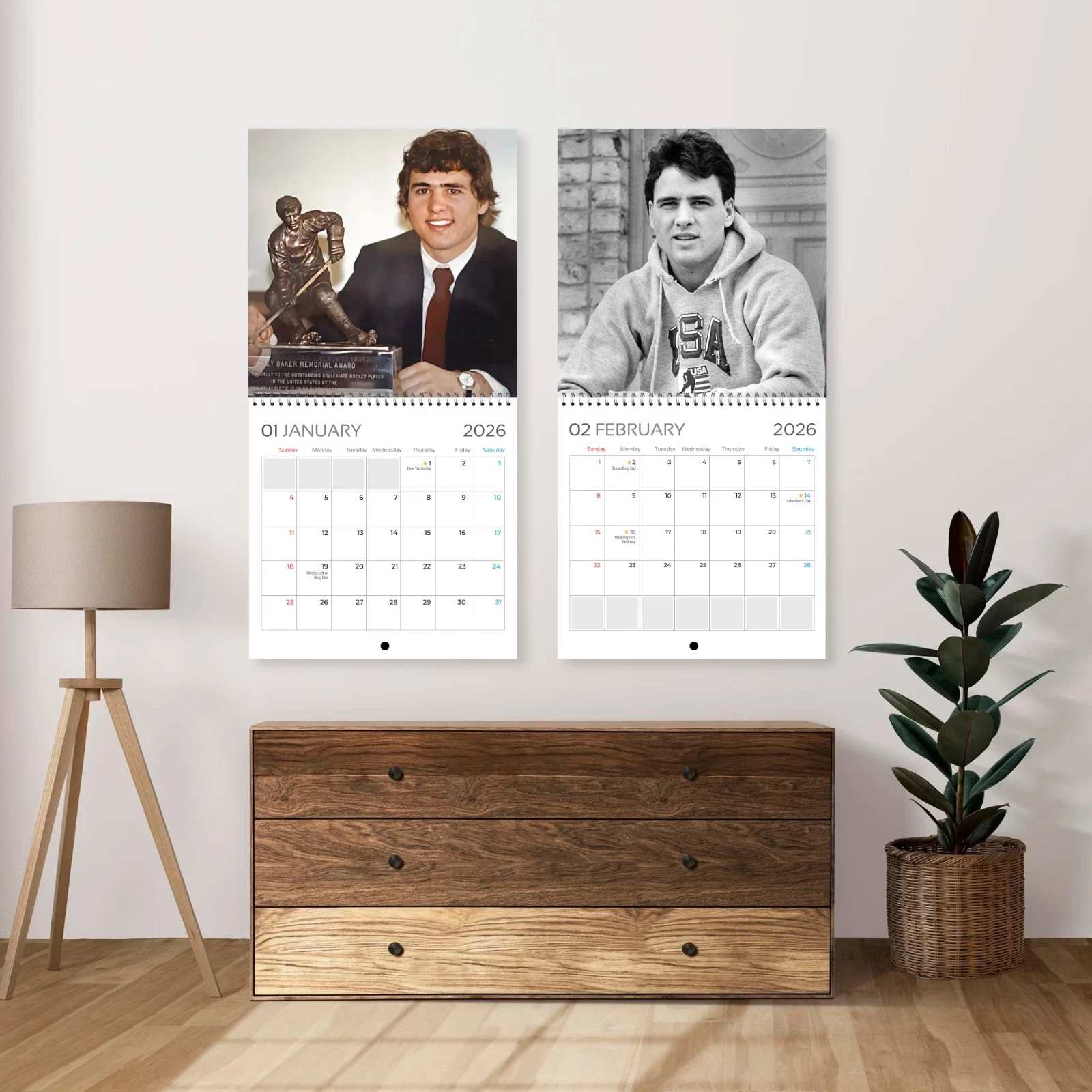 Neal Broten 2026 Wall Calendar, 12-Month Celebrity Calendar Fan Gift