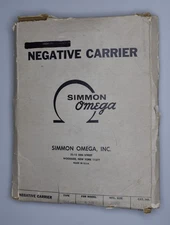 Simmon Omega 35 mm Full Frame Glass Negative Carrier for B7/B8 Enlarger