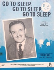 Go To Sleep Sheet Music Ted Heath Fred Spielman Sammy Cahn British UK 1950