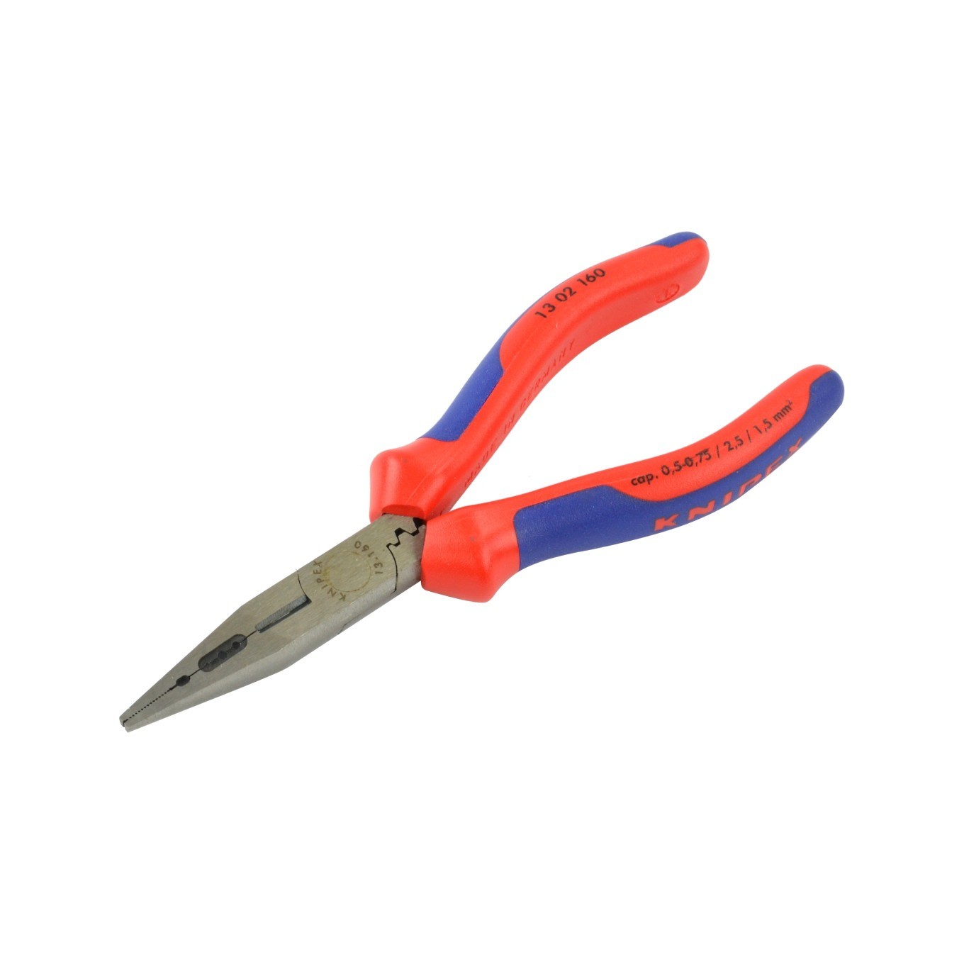 Knipex Pinces De Câblage, Tête Polie, Poignées À Gaine En Plastique Multi-Composant, Long. : 160 Mm, Valeurs De Dénudage Du Ø 0,5-0,75 + 1,5 + 2,5 Mm - Image 4