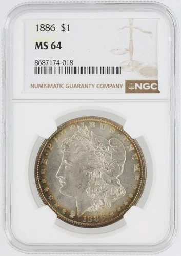 1886 Morgan Silver Dollar NGC MS64 S$1 Philadelphia Minted No Reserve