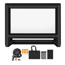 Uimoso 20ft Inflatable Movie Screen 16:9 600D Movie Projection with Portable Bag