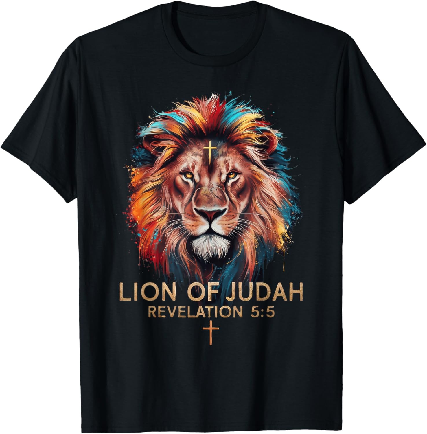 Lion of Judah Christian Cross T-Shirt