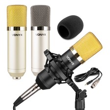 Vonyx CM400 Studio Condenser Microphone Set for Podcast, Recording, Streaming