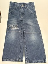 P Miller Jeans Boys 8 - Blue Jean Shorties Baggy Hip Hop Y2k