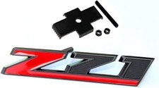 1x Matt Black Red Grille Z71 Emblem Badge Compatible with Silverado 1500 2500Hd