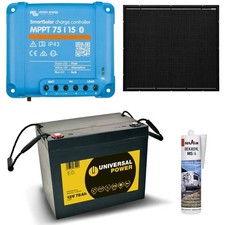 a-TroniX Solaranlage Wohnmobil 220W mit 75Ah Batterie und Victron MPPT Laderegle