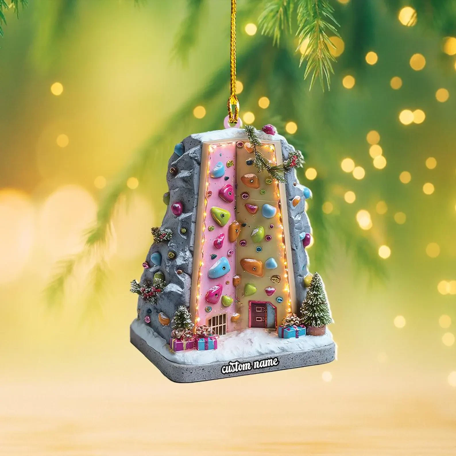 Christmas Rock Climbing Ornament, Christmas Tree Decor