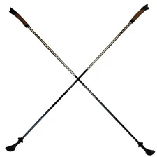 LEKI Nordic Walking Ultra Alu Carbon HTS 6.0 Series Poles Silver/Black 120cm/48i