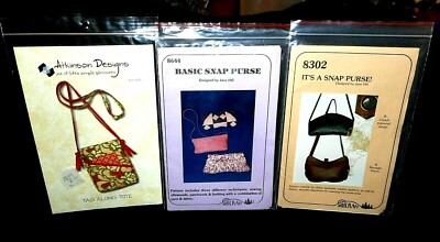 3 Handbag Sewing Patterns 2 HILLCRAFT 1 Tag- Along Tote Pattern Atkinson Design 