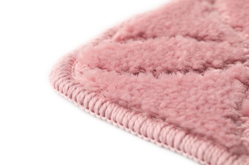 Non Slip 2 Piece Bathroom mat Rug & Pedestal mat with Woven Graduated Stripes - Picture 39 of 47