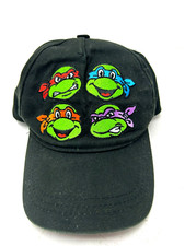 Teenage Mutant Ninja Turtles Nickelodeon Hat Cap Fitted Boys Large Black B178