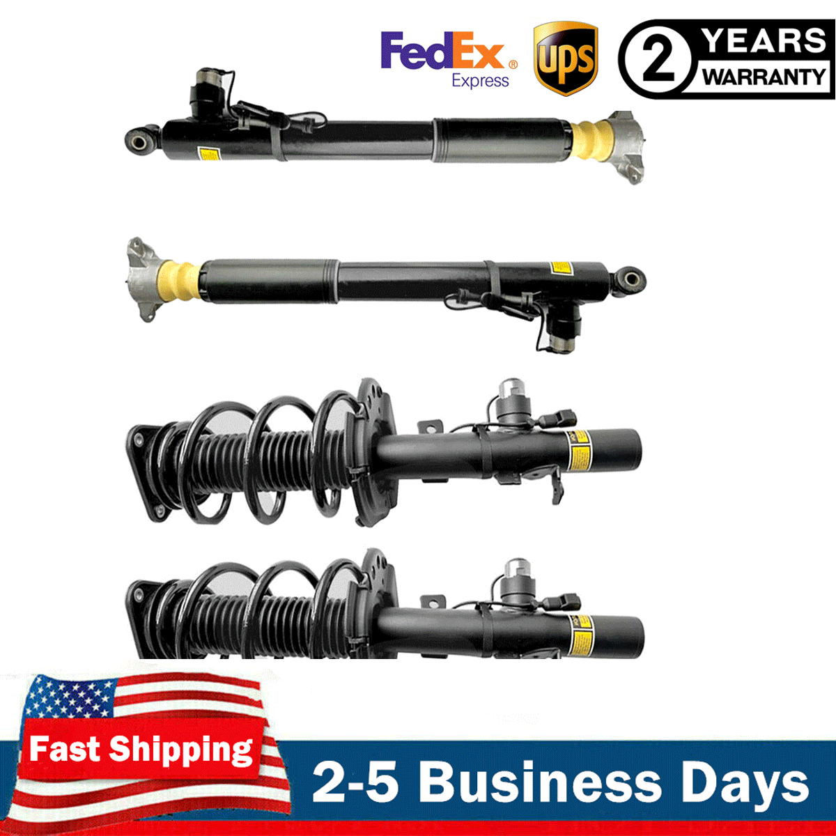 Firstrate-autoparts Complete Set Of 4 Front & Rear Shock Strut Assemblies – Fits Lincoln MKC 2015-2019 – Gas Charged, Direct Fit