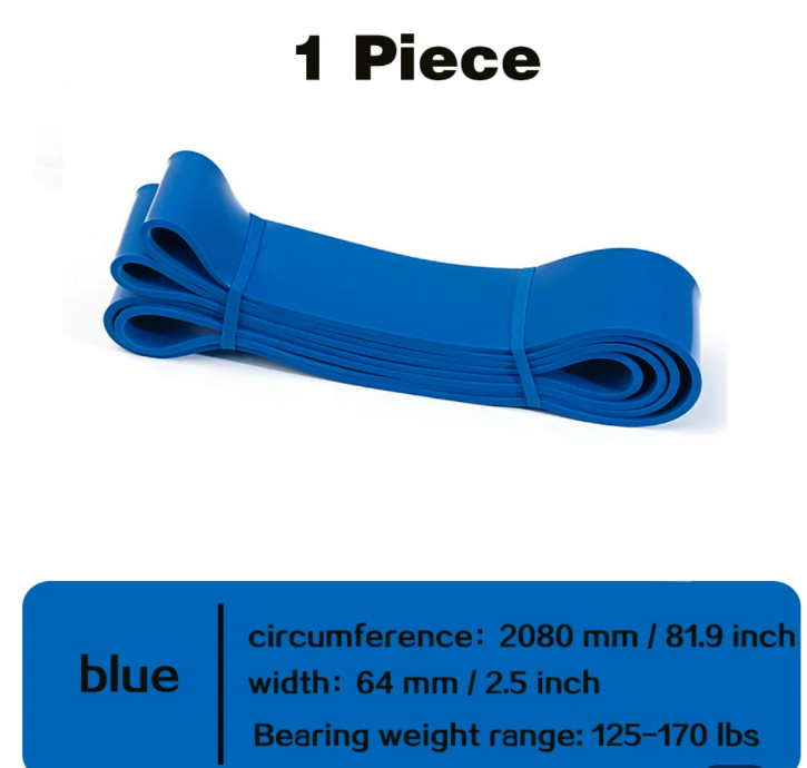 Exercise Yoga Heavy Duty Power Gym Fitness Resistance Band Set 5 Loop Workout