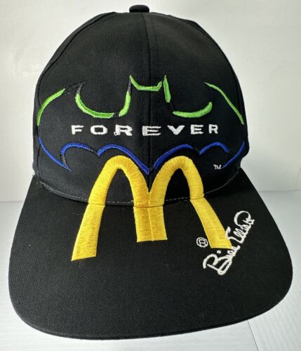 VINTAGE McDonalds Mütze Kappe Druckknopflasche Nascar Bill Elliott Batman Forever Herren 90er - Bild 1 von 10