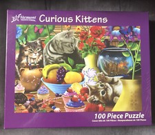 Curious Kittens 100 Piece Puzzle Made In USA factory sealed!