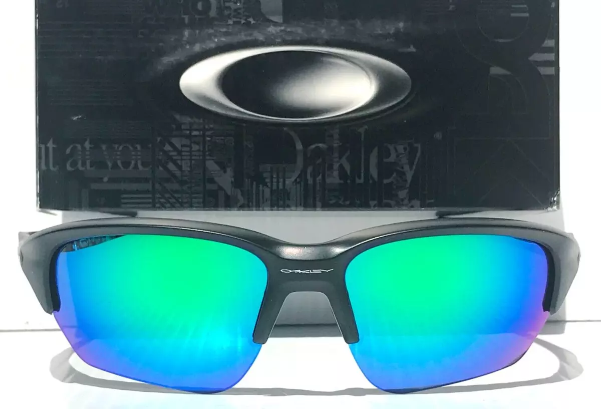 OAKLEY Flak Beta POLARIZED Sunglasses Matte Black/Sapphire Blue Iridium  OO9363