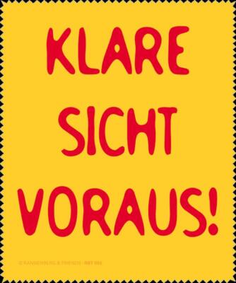 Brillenputztuch / Microfasertuch von Rannenberg & Friends ''Klare Sicht voraus!''