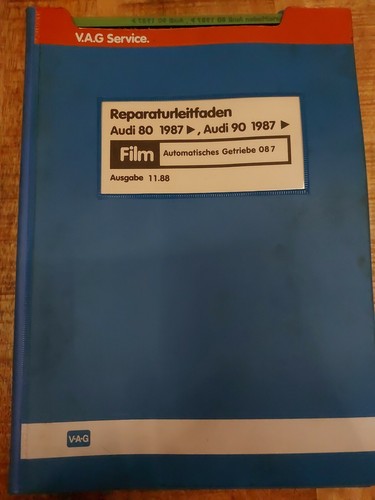 Reparaturleitfaden Microfich Automatisches Getriebe 087 Audi 80 / Audi 90 1987-